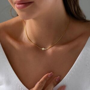 Minimalist Gold Cross Necklace